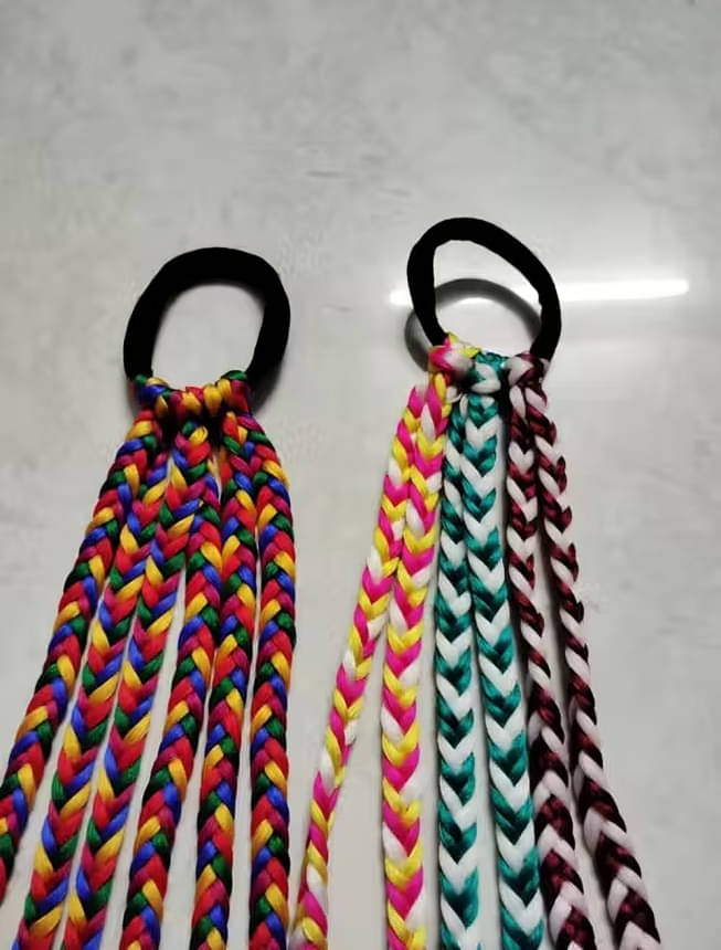     			dust n shine Multi Unisex Rubber Band ( Pack of 2 )