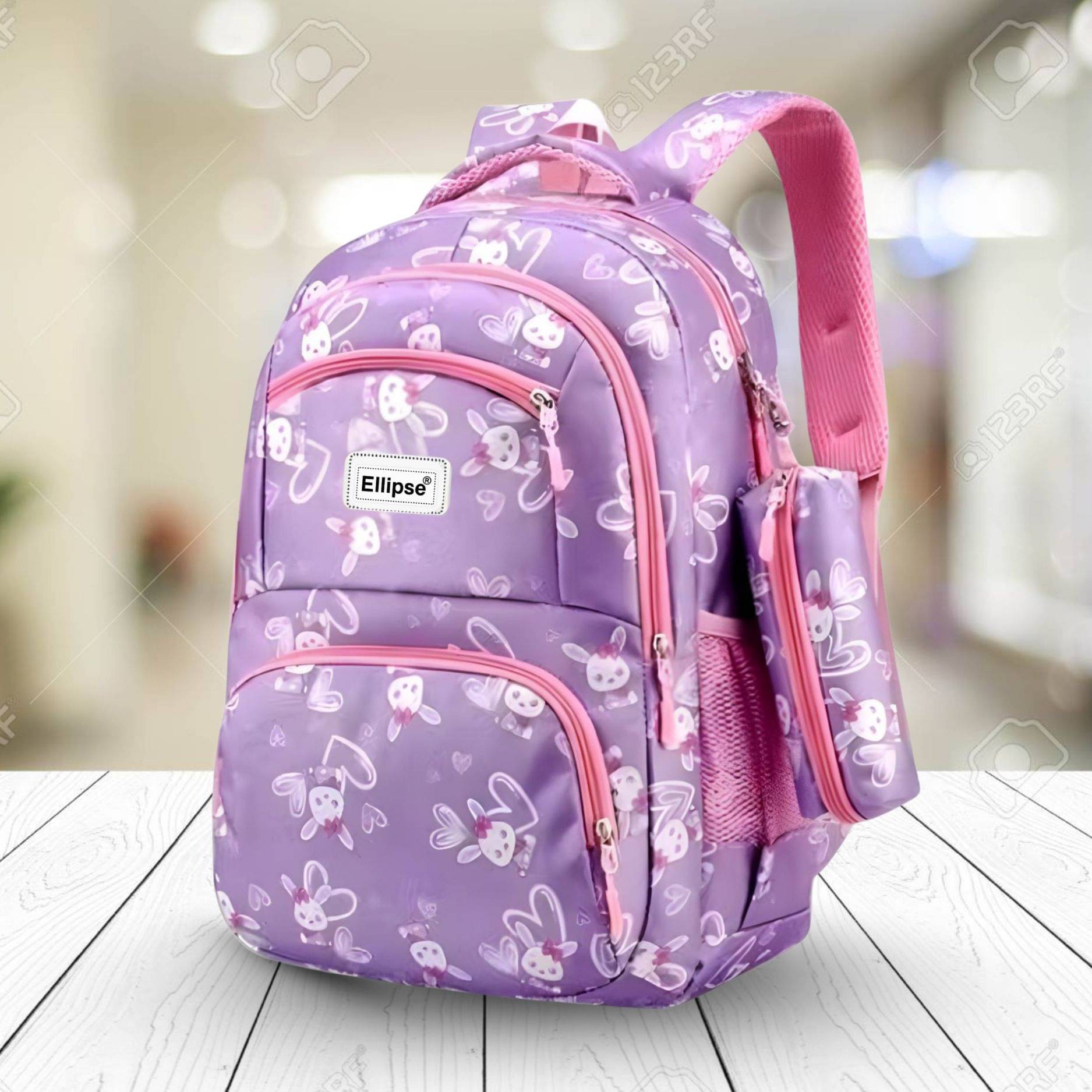     			ellipse 35 Ltrs Canvas Backpack *For Boys & Girls ( Purple )