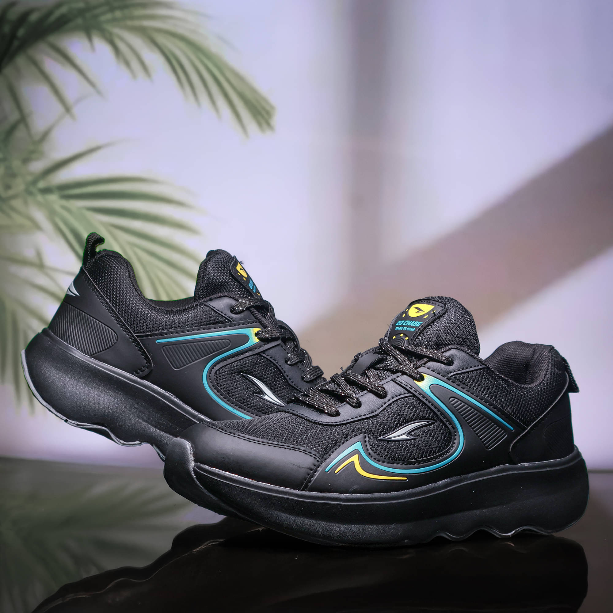    			ASIAN BOSS-15 Black Men's Sports Running Shoes