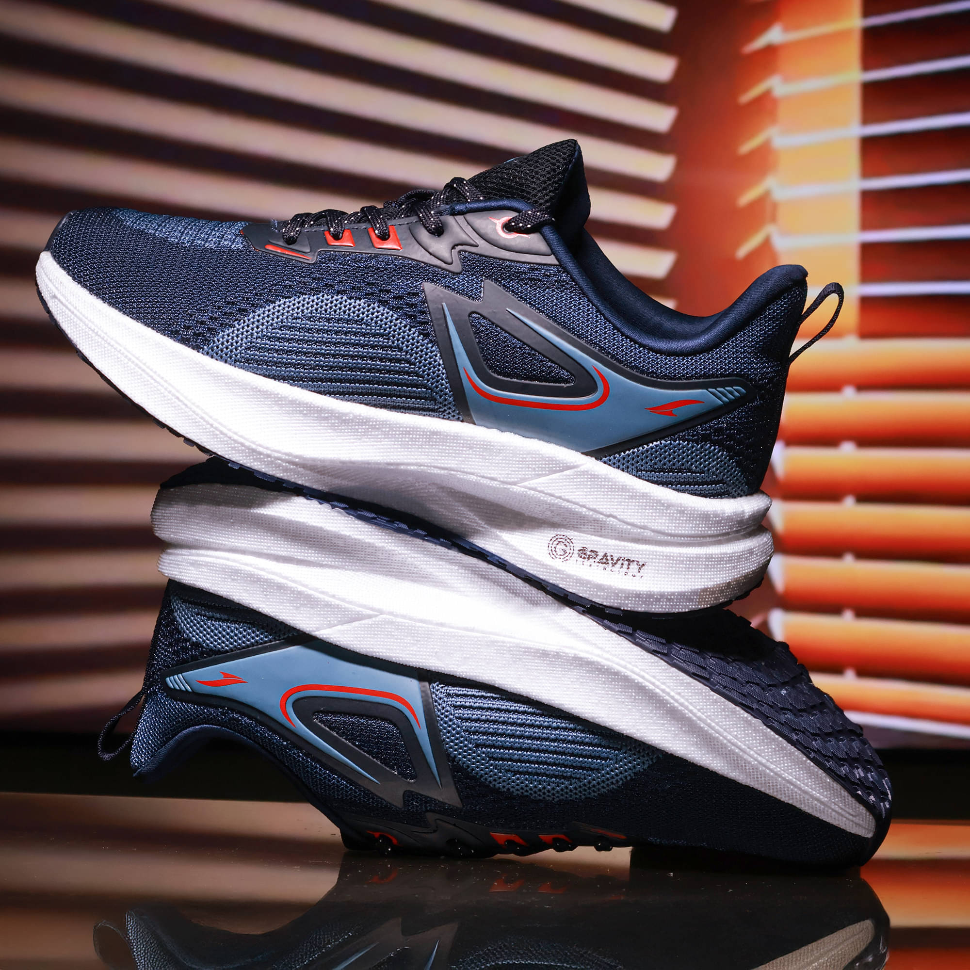 ASIAN HYPERCUSHION-04 Navy Men's Sports Running Shoes     			ASIAN HYPERCUSHION-04 Navy Men's Sports Running Shoes