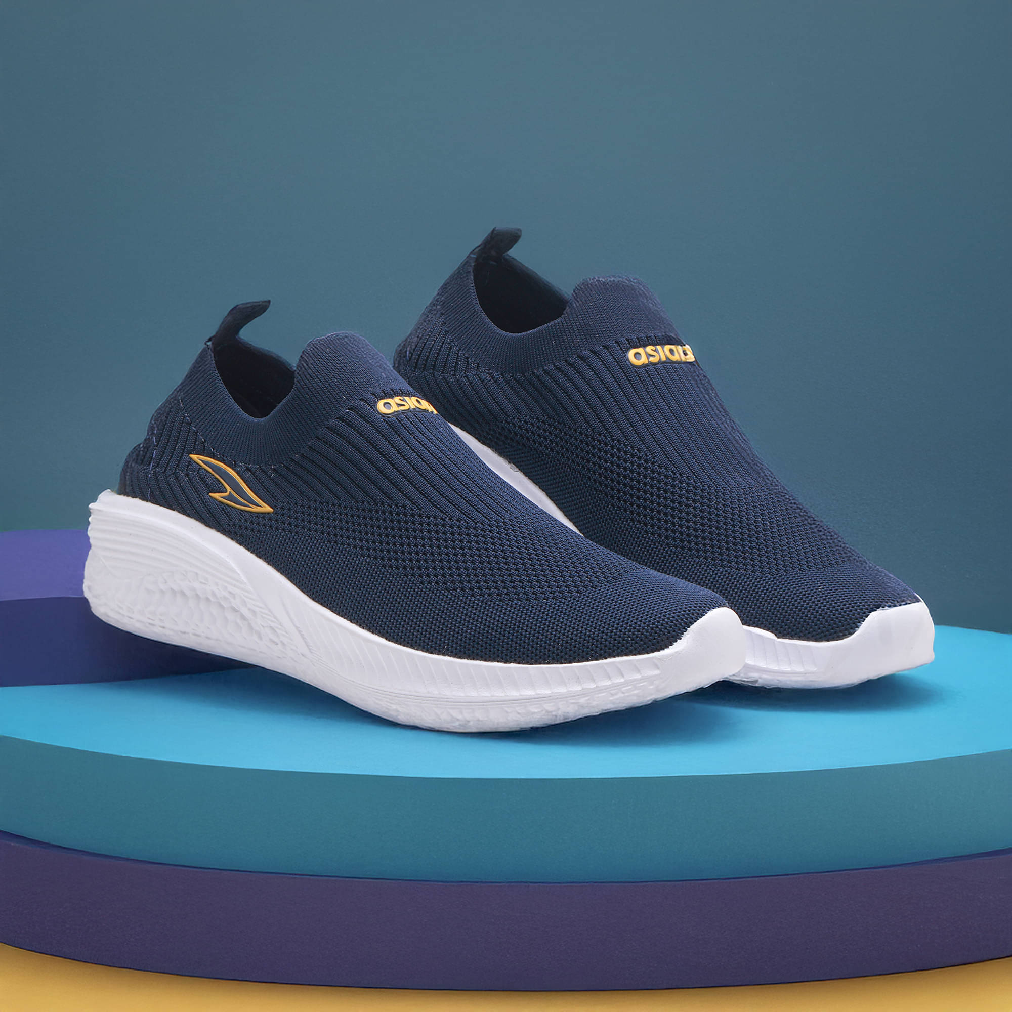     			ASIAN STORM-41 Navy Men's Slip-on Shoes