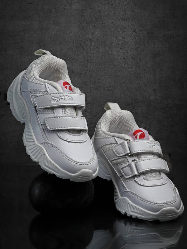     			Action - White Boy's School Shoes ( 1 Pair )