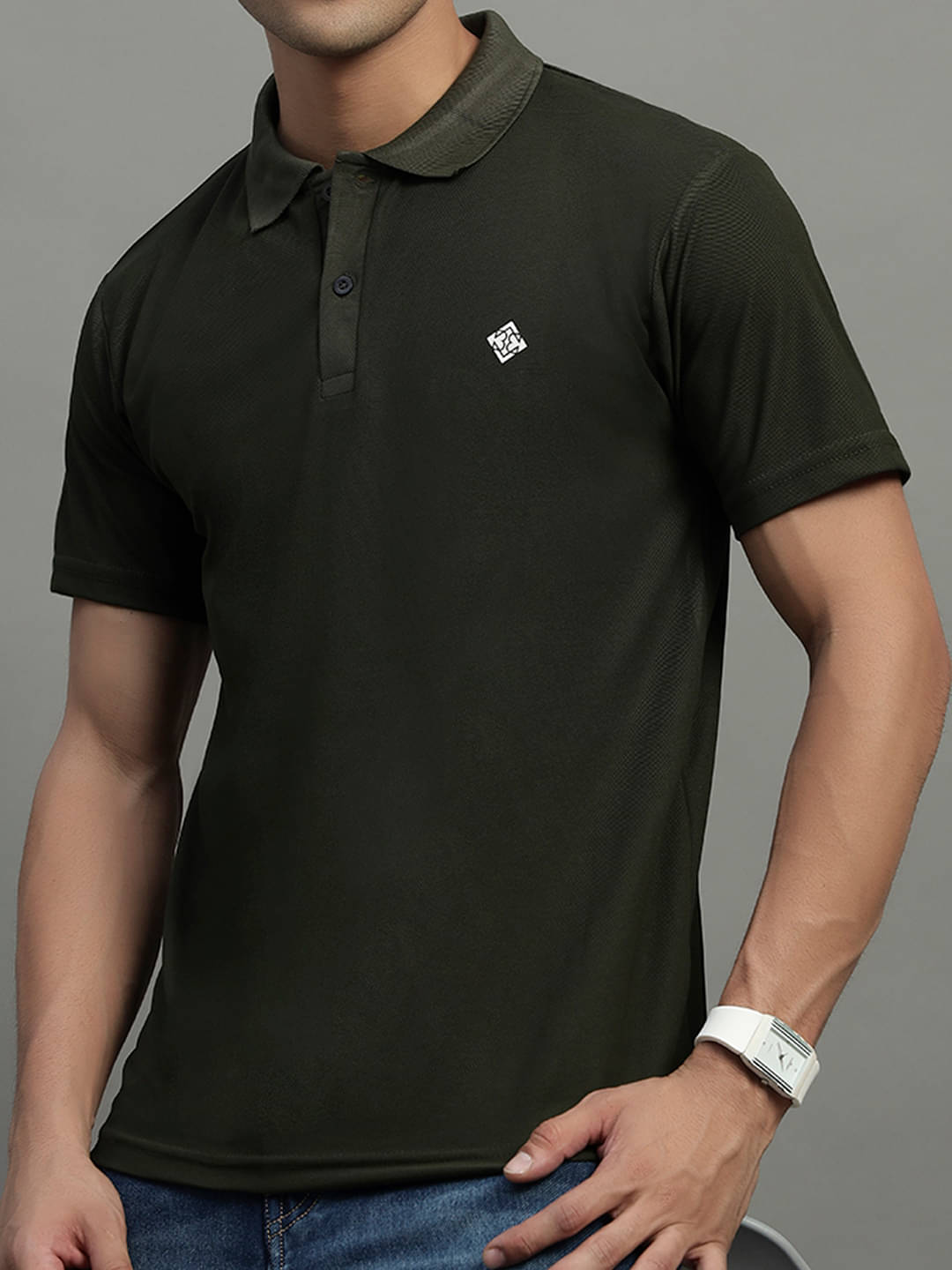     			BLISS BOYS Men Polyester Regular Fit Solid Polo T Shirt ( Green )