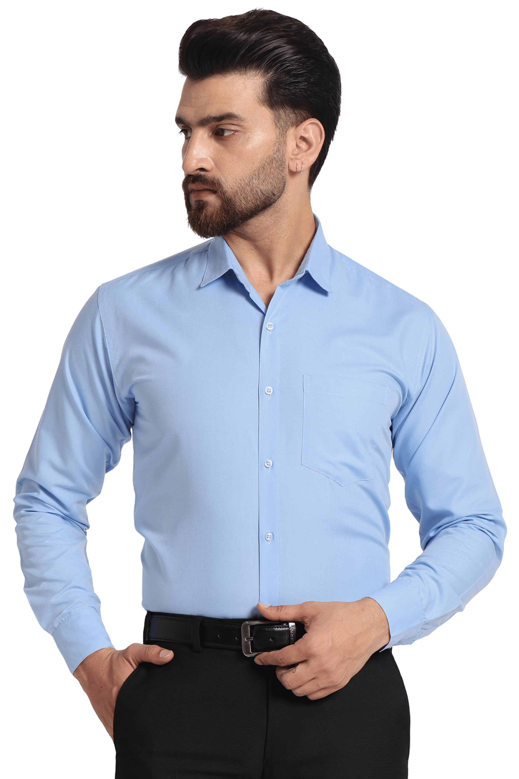     			Coatside Poly Cotton Slim Fit Full Sleeves Men's Formal Shirt - Light Blue ( Pack of 1 )