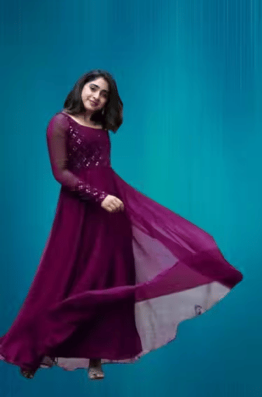 DEEP STITCHING Women Georgette Anarkali Stitched Ethnic Gown ( Wine ) DEEP STITCHING Women Georgette Anarkali Stitched Ethnic Gown ( Wine )