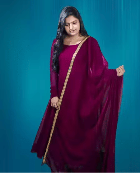 DEEP STITCHING Women Georgette Anarkali Stitched Ethnic Gown ( Wine ) DEEP STITCHING Women Georgette Anarkali Stitched Ethnic Gown ( Wine )