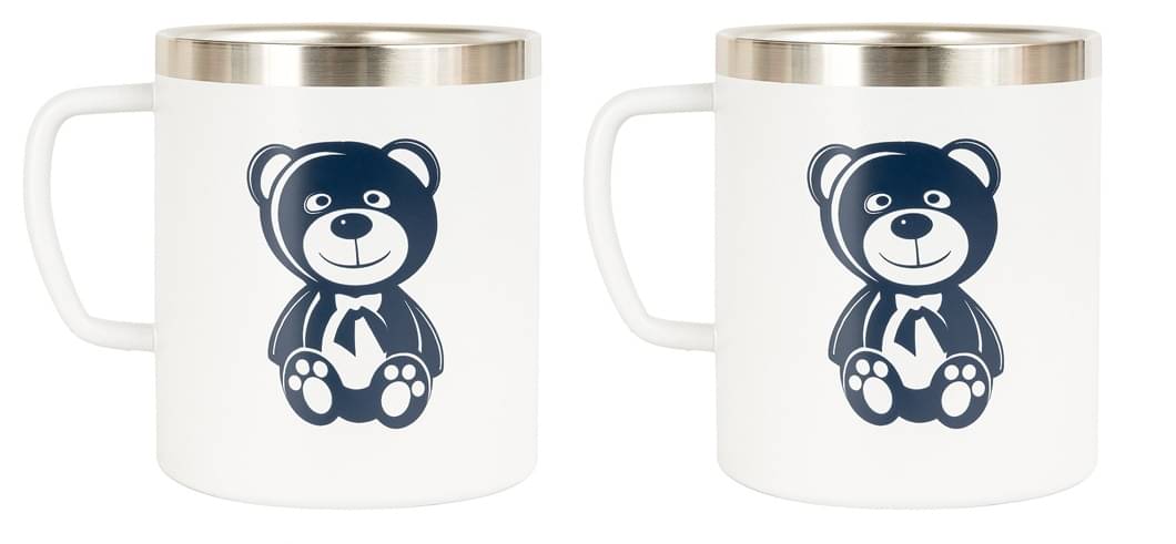 Dynore 2 Teddy Bear Mugs Animal Stainless Steel Coffee Mug 300 mL ( Pack of 2 ) Dynore 2 Teddy Bear Mugs Animal Stainless Steel Coffee Mug 300 mL ( Pack of 2 )