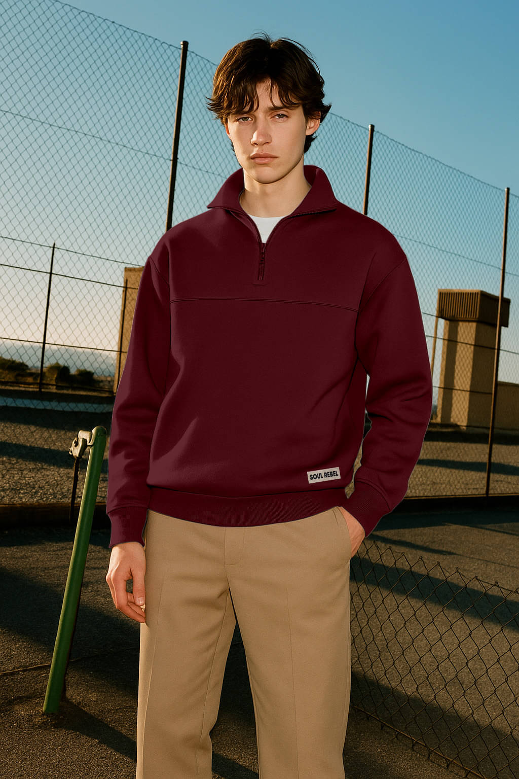 FTX Fleece High Neck Men's Sweatshirt - Maroon ( Pack of 1 ) FTX Fleece High Neck Men's Sweatshirt - Maroon ( Pack of 1 )