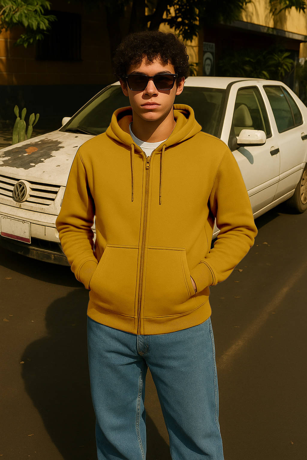     			FTX Fleece Men's Casual Jacket - Mustard ( Pack of 1 )