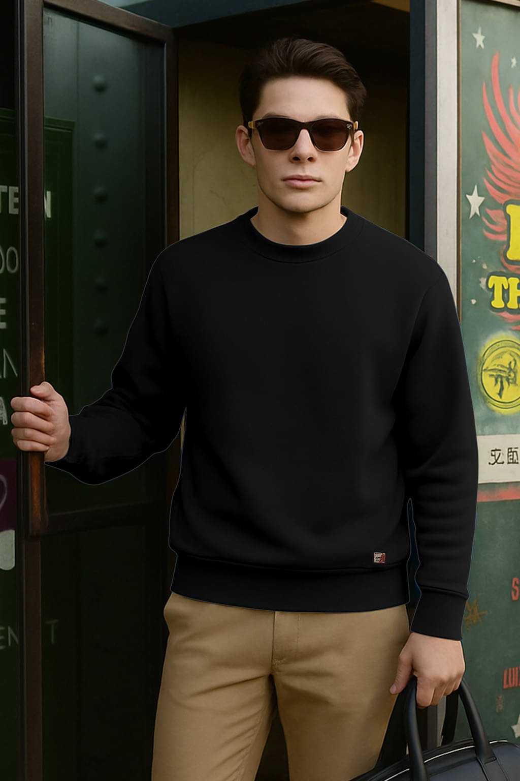 FTX Fleece Round Neck Men's Sweatshirt - Black ( Pack of 1 ) FTX Fleece Round Neck Men's Sweatshirt - Black ( Pack of 1 )
