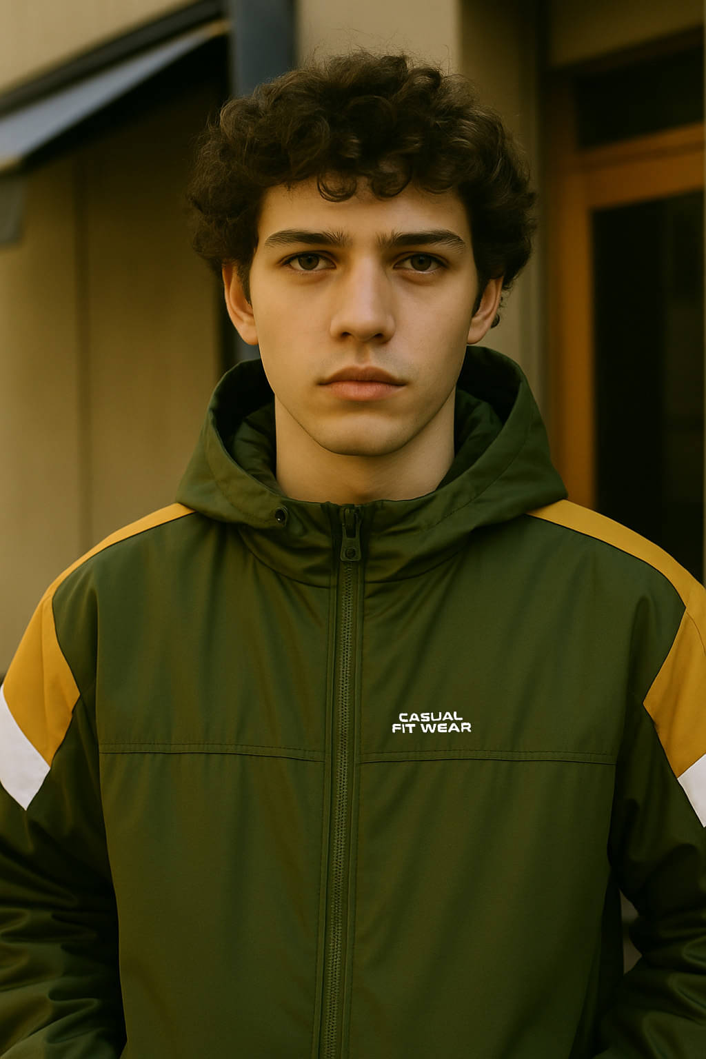     			FTX Polyester Men's Casual Jacket - Olive ( Pack of 1 )