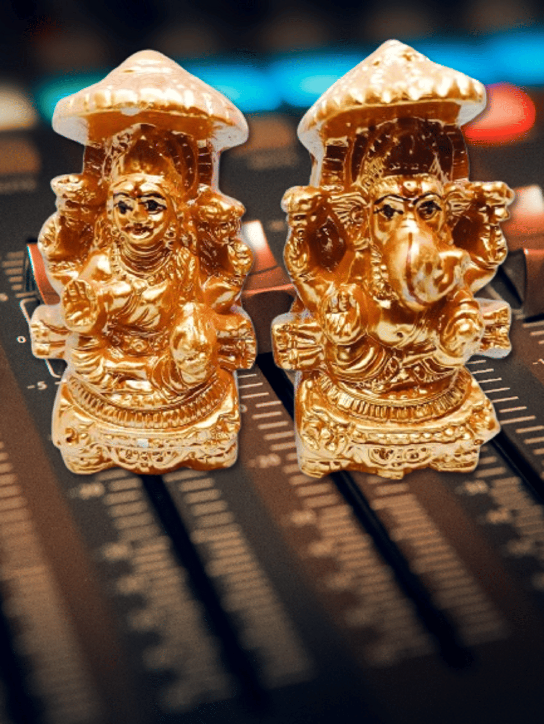     			Foxdean Ceramic Laxmi Ganesh Idol ( 9 cm )