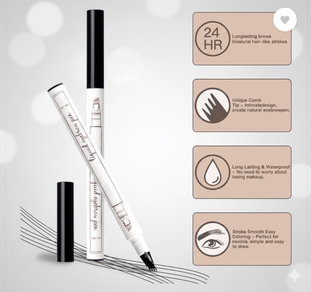 GABANA Eyebrow Pen with a 4 Micro-Fork Eyebrow Contour pen Brow Eyebrow Kit Black 25 g GABANA Eyebrow Pen with a 4 Micro-Fork Eyebrow Contour pen Brow Eyebrow Kit Black 25 g