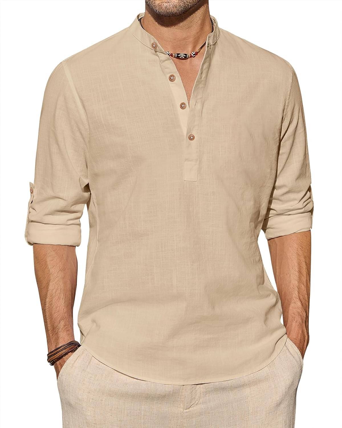 LENIA Beige Blended Men's Regular Kurta ( Pack of 1 ) LENIA Beige Blended Men's Regular Kurta ( Pack of 1 )