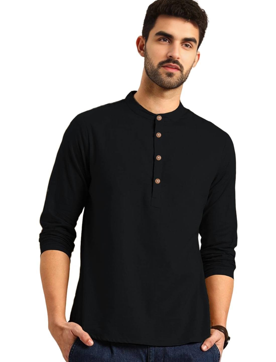 LENIA Black Blended Men's Regular Kurta ( Pack of 1 ) LENIA Black Blended Men's Regular Kurta ( Pack of 1 )