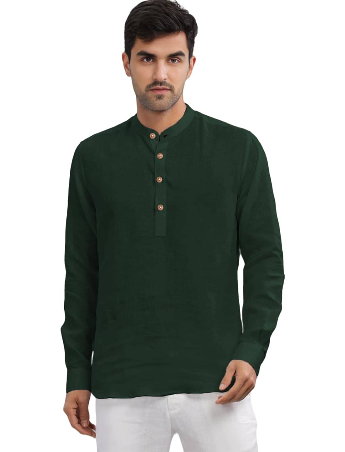 LENIA Green Blended Men's Regular Kurta ( Pack of 1 ) LENIA Green Blended Men's Regular Kurta ( Pack of 1 )