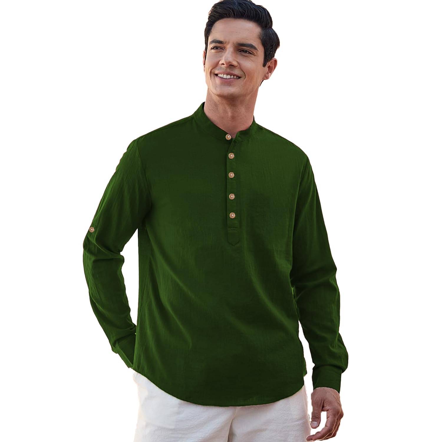 LENIA Green Blended Men's Regular Kurta ( Pack of 1 ) LENIA Green Blended Men's Regular Kurta ( Pack of 1 )