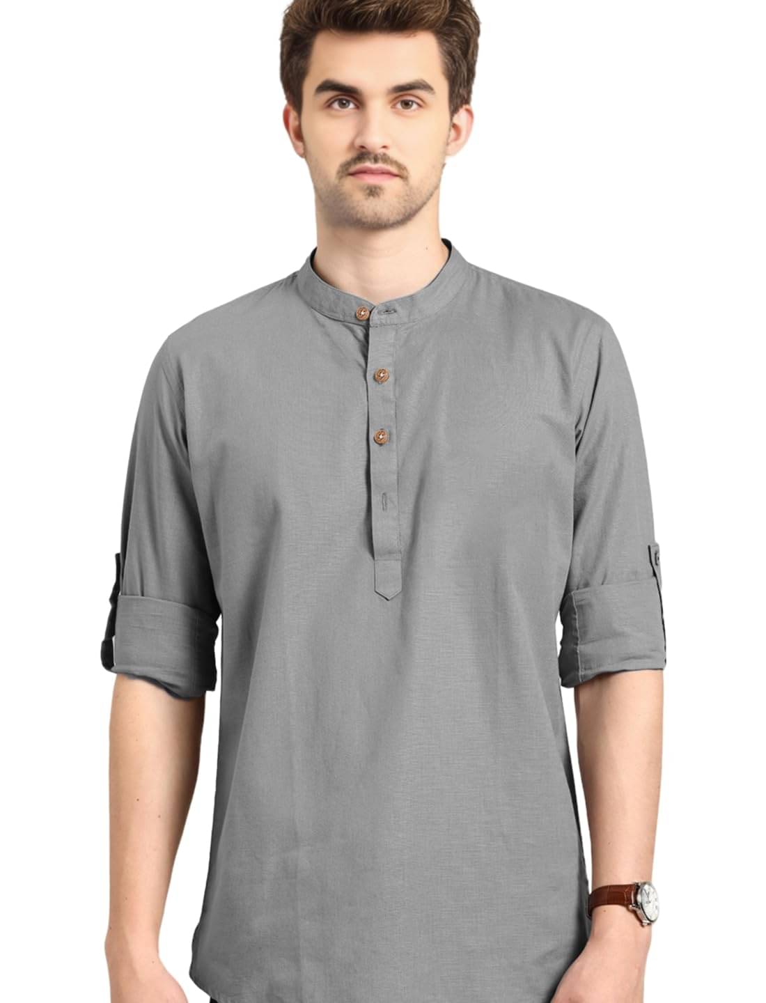 LENIA Grey Blended Men's Regular Kurta ( Pack of 1 ) LENIA Grey Blended Men's Regular Kurta ( Pack of 1 )
