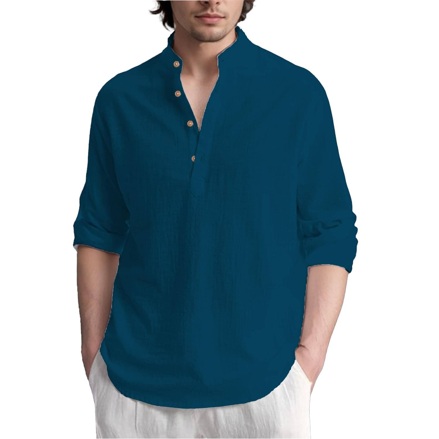     			LENIA Indigo Blended Men's Regular Kurta ( Pack of 1 )
