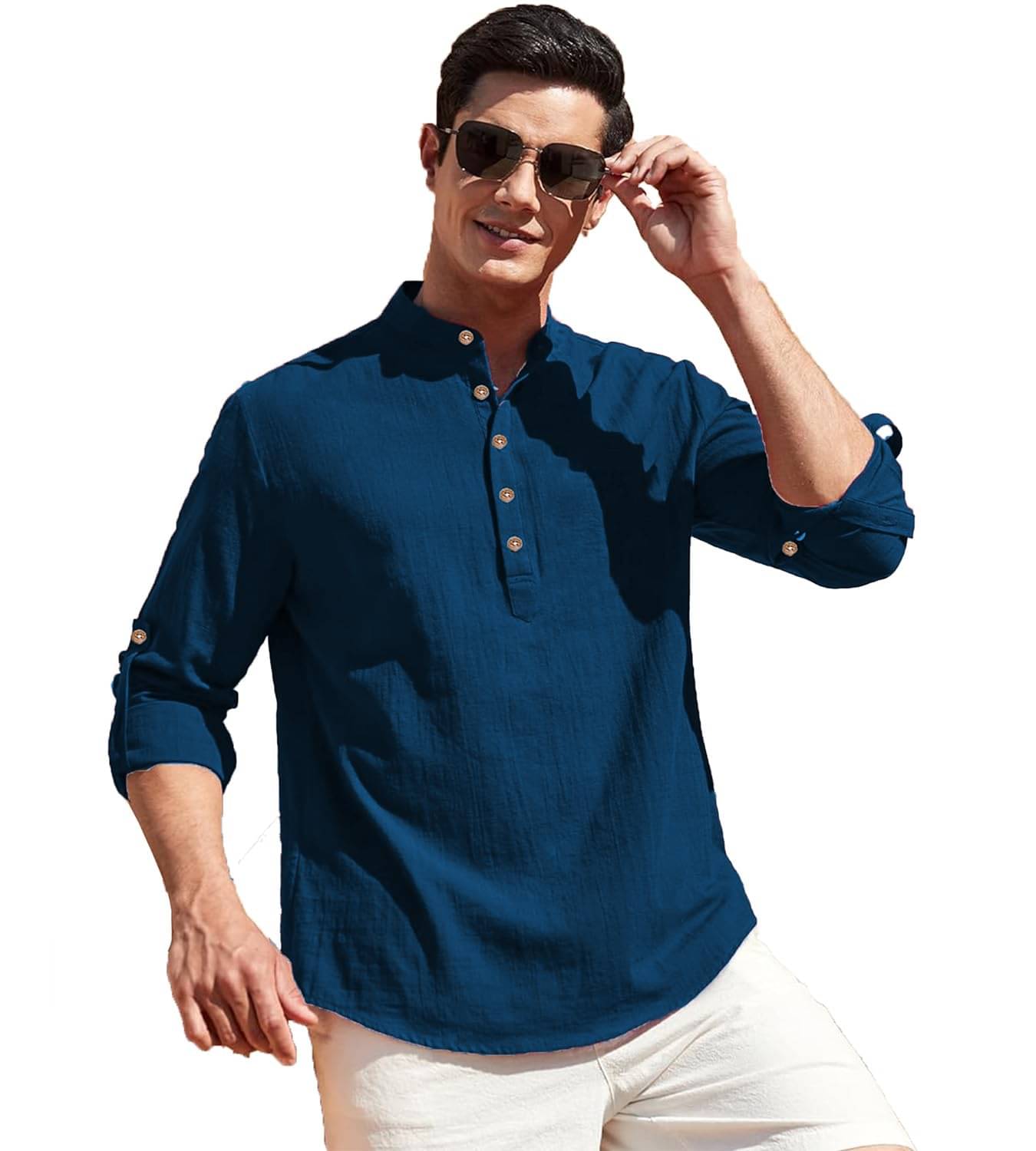     			LENIA Indigo Blended Men's Regular Kurta ( Pack of 1 )