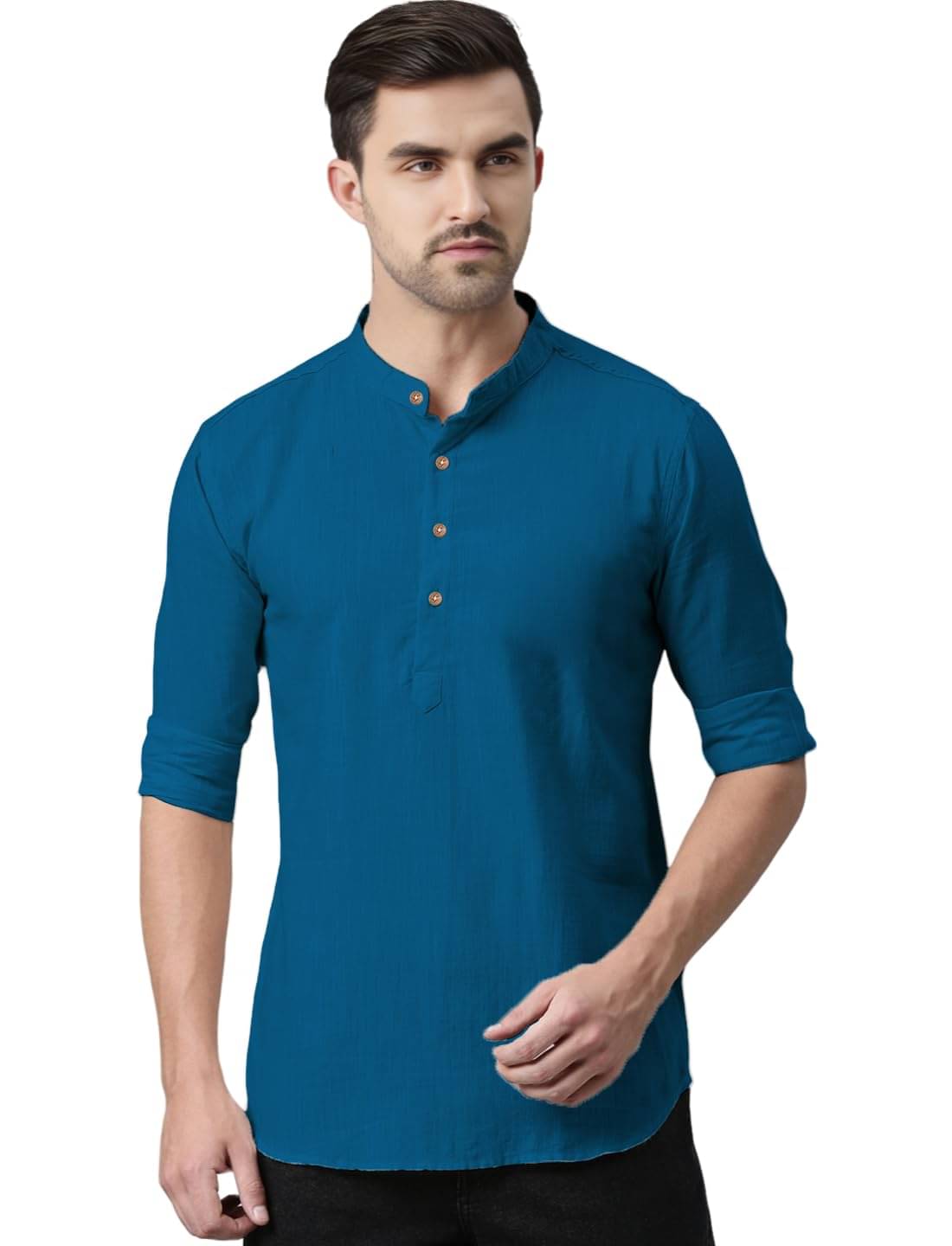 LENIA Indigo Blended Men's Regular Kurta ( Pack of 1 ) LENIA Indigo Blended Men's Regular Kurta ( Pack of 1 )