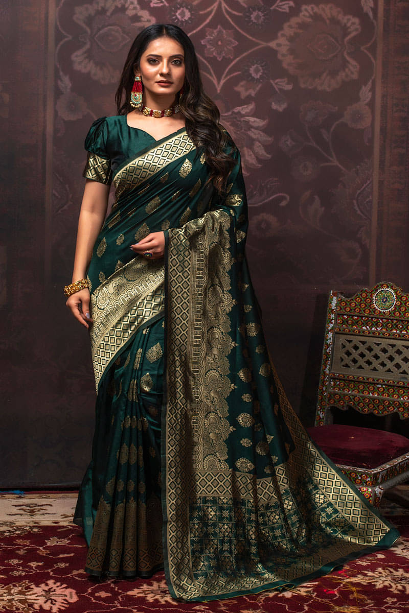 Lilots Silk Blend Self Design Regular Saree With Unstitched Blouse Piece ( Green ) Lilots Silk Blend Self Design Regular Saree With Unstitched Blouse Piece ( Green )