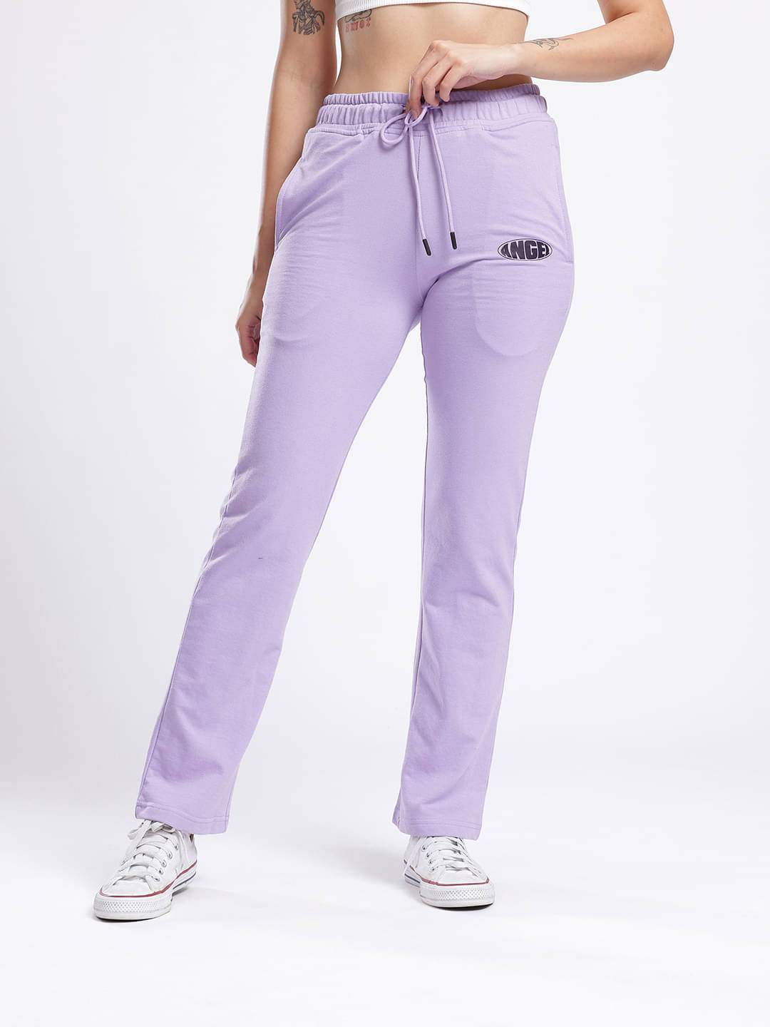     			MXN Cotton Blend Solid Women Pyjama ( Lavender )