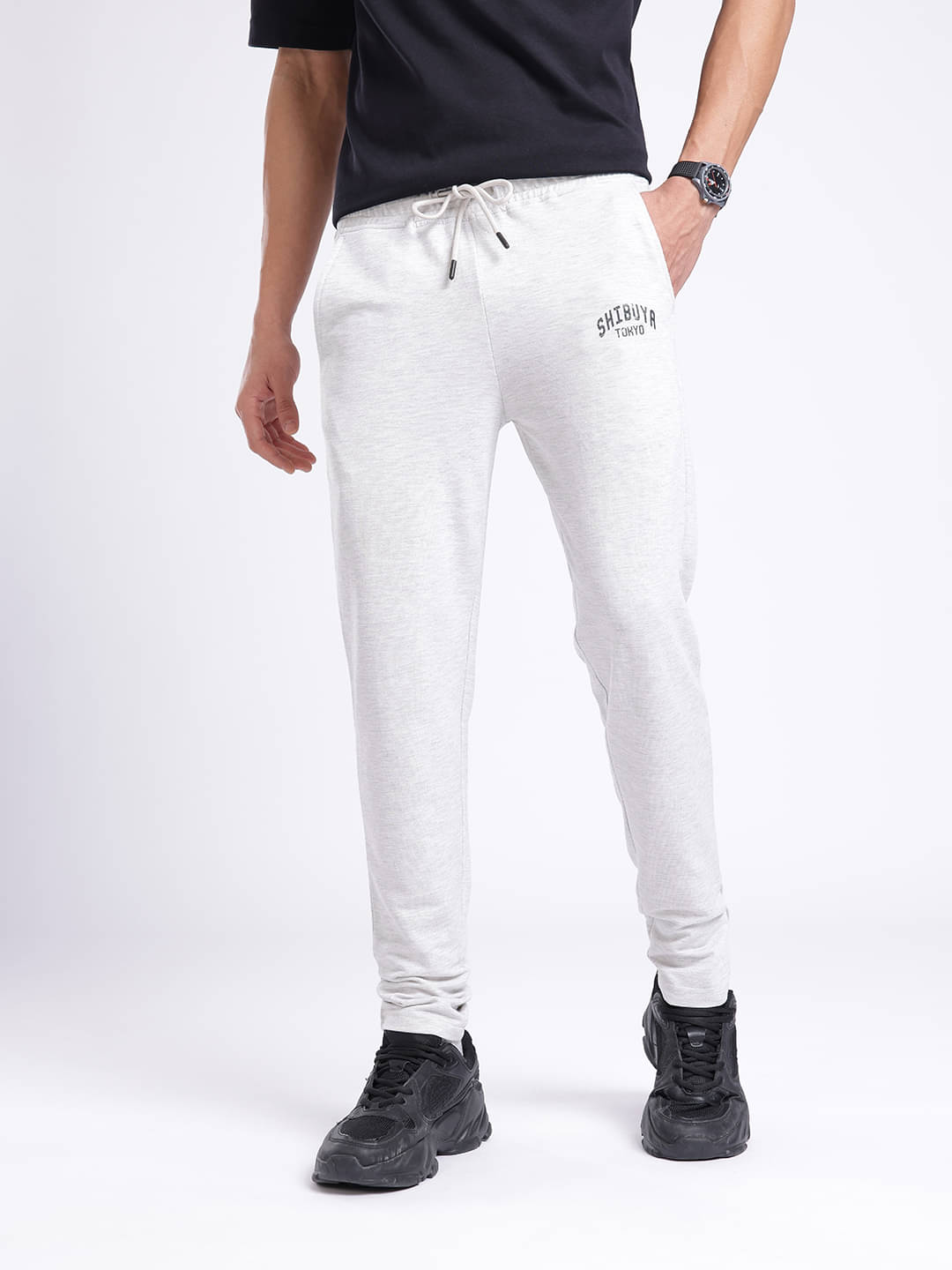 MXN Grey Melange Cotton Blend Men's Trackpants ( Pack of 1 )     			MXN Grey Melange Cotton Blend Men's Trackpants ( Pack of 1 )