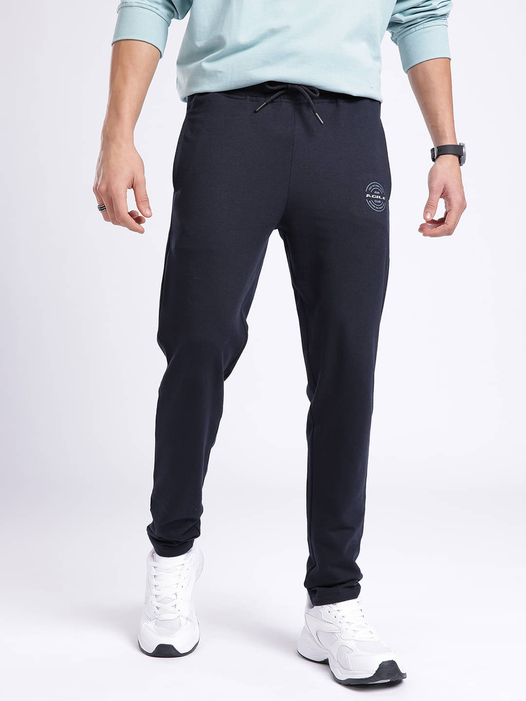 MXN Navy Cotton Blend Men's Trackpants ( Pack of 1 )     			MXN Navy Cotton Blend Men's Trackpants ( Pack of 1 )