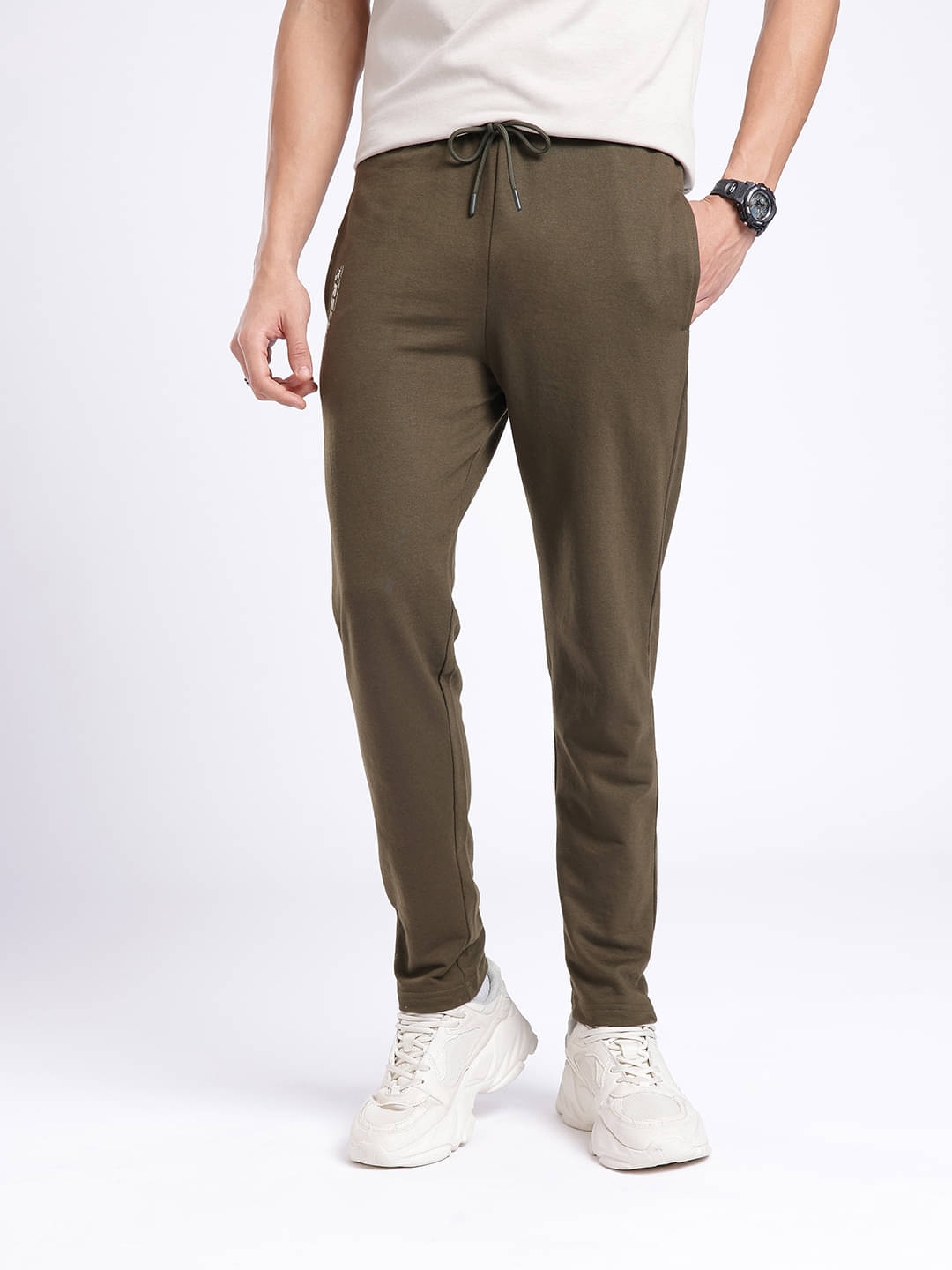     			MXN Olive Green Cotton Blend Men's Trackpants ( Pack of 1 )