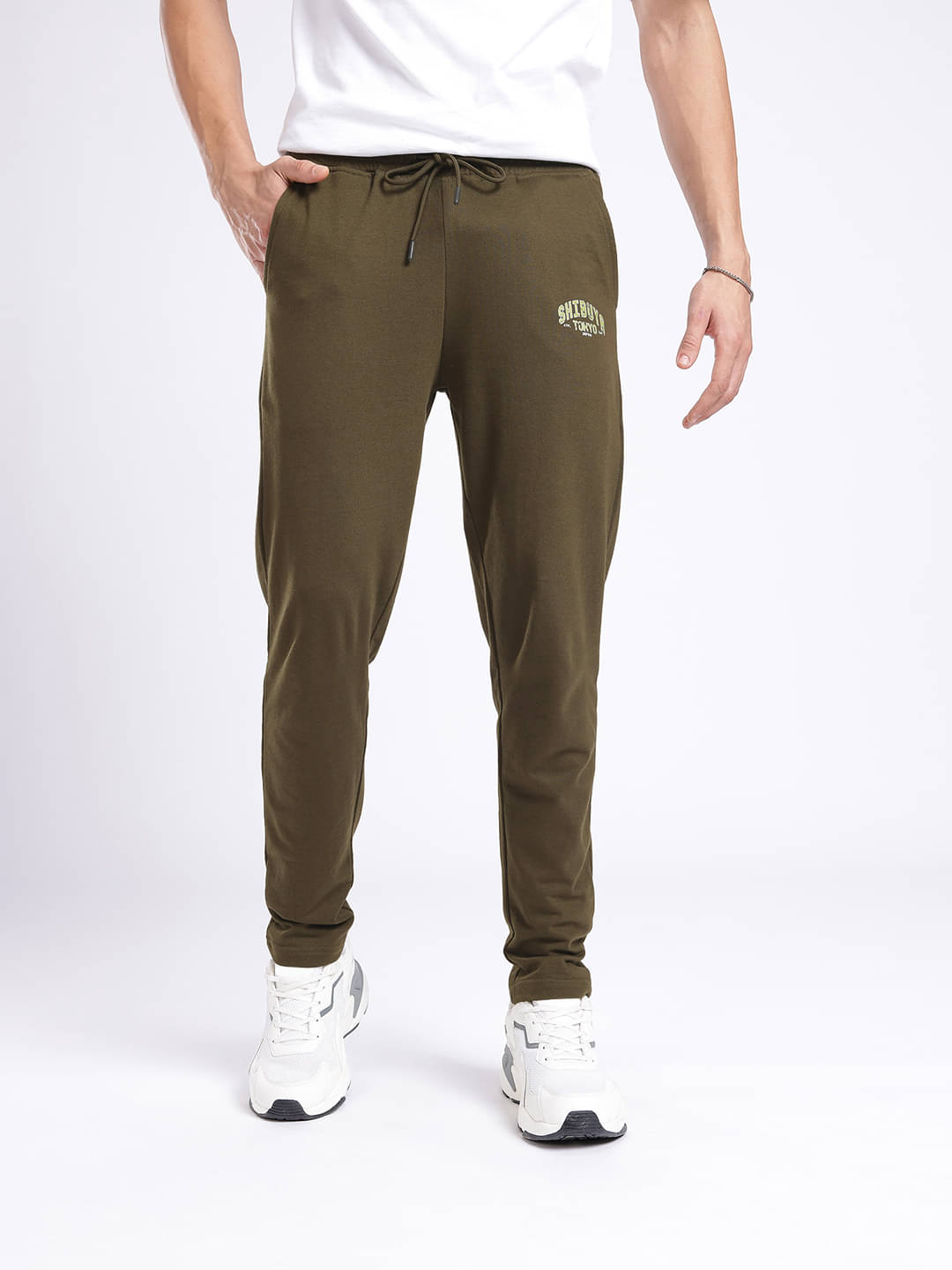 MXN Olive Green Cotton Blend Men's Trackpants ( Pack of 1 )     			MXN Olive Green Cotton Blend Men's Trackpants ( Pack of 1 )