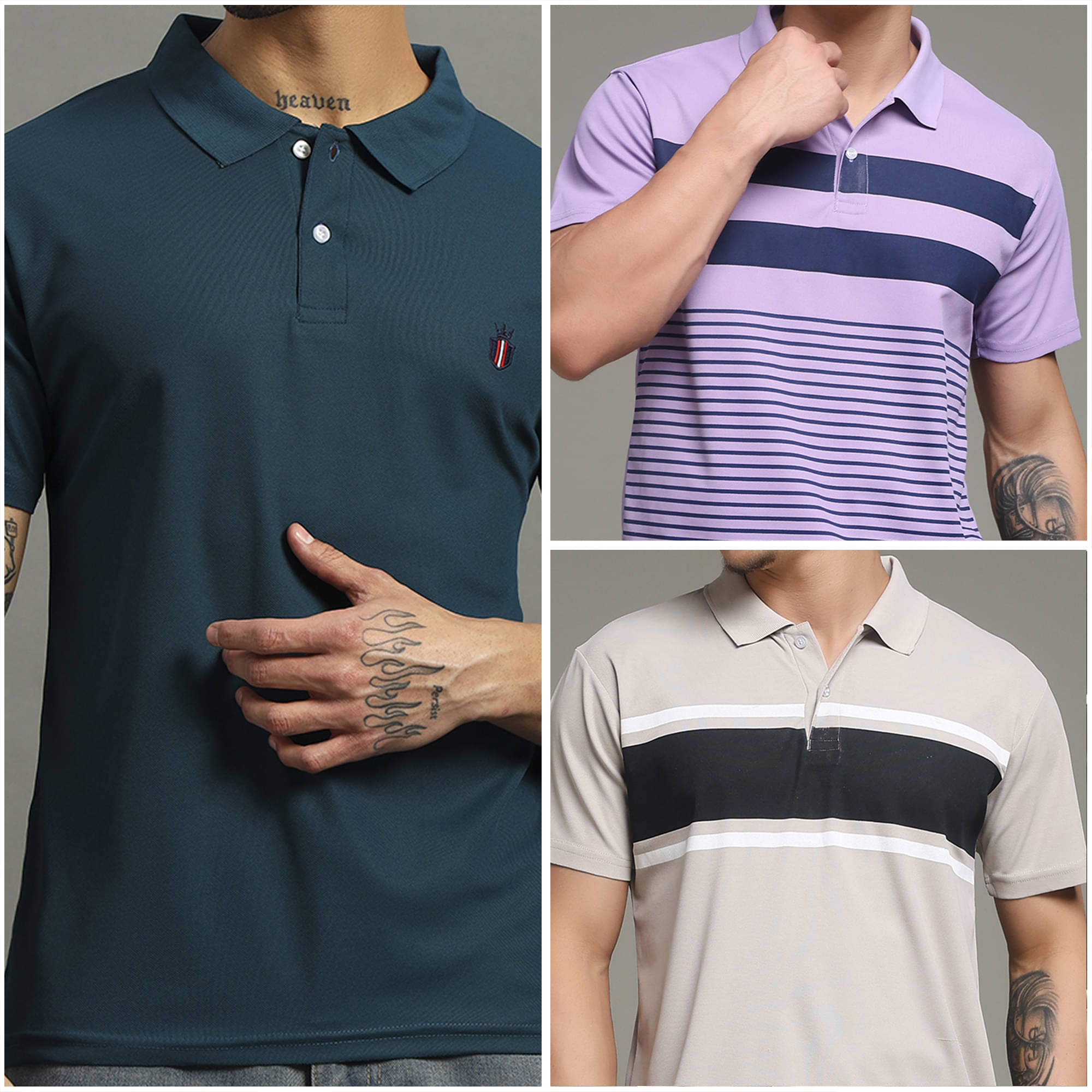     			Nins Moda Men Cotton Blend Regular Fit Printed Polo T Shirt ( Teal Blue )