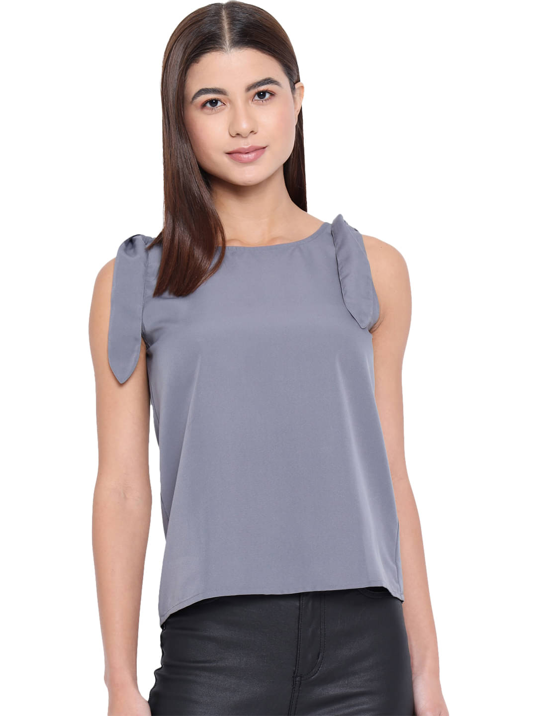     			OTIRA Women's Crepe Regular Top ( Grey )
