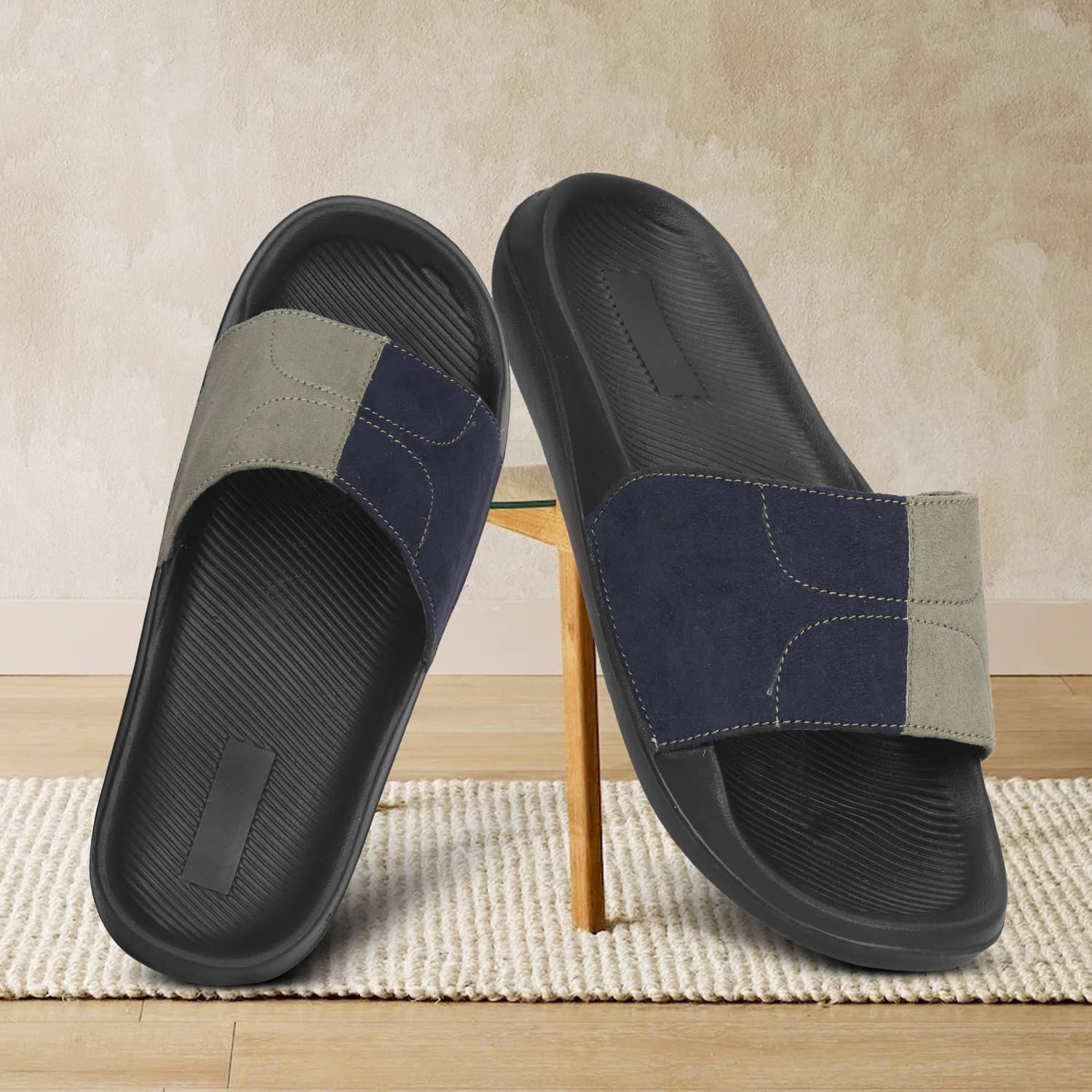 PERY PAO Navy Men's Slide Flip Flop