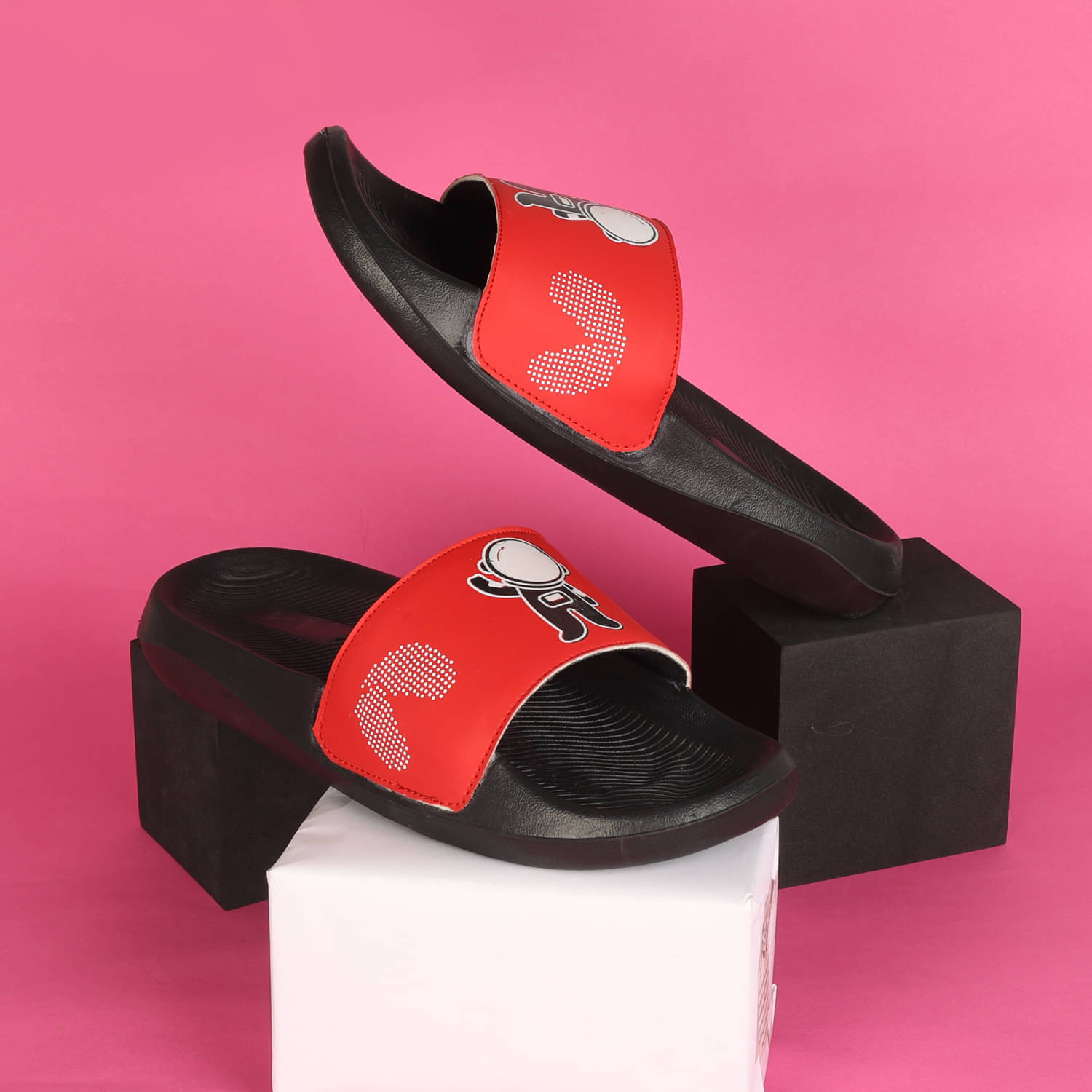     			PERY PAO Red Men's Slide Flip Flop