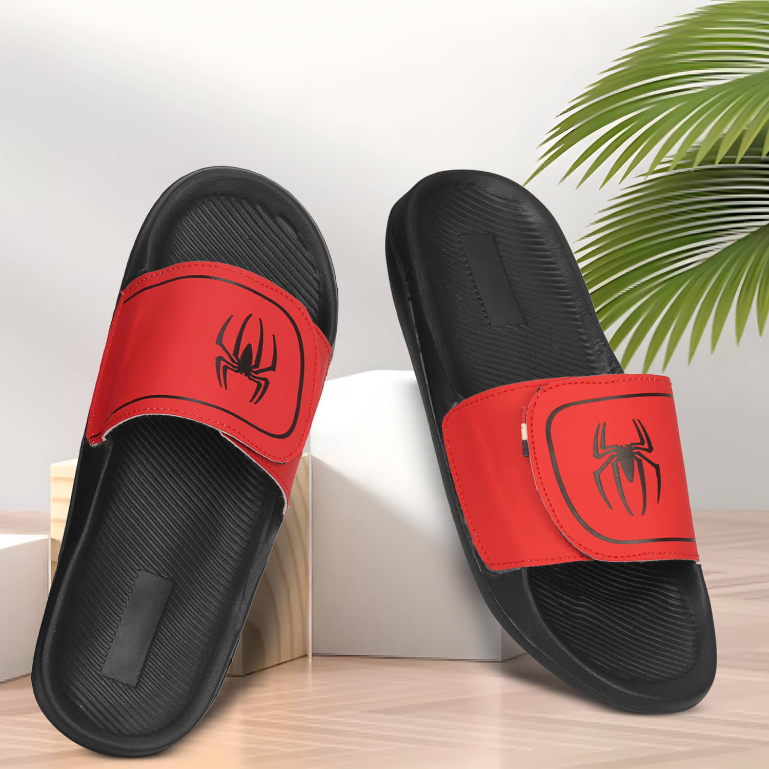 PERY PAO Red Men's Slide Flip Flop