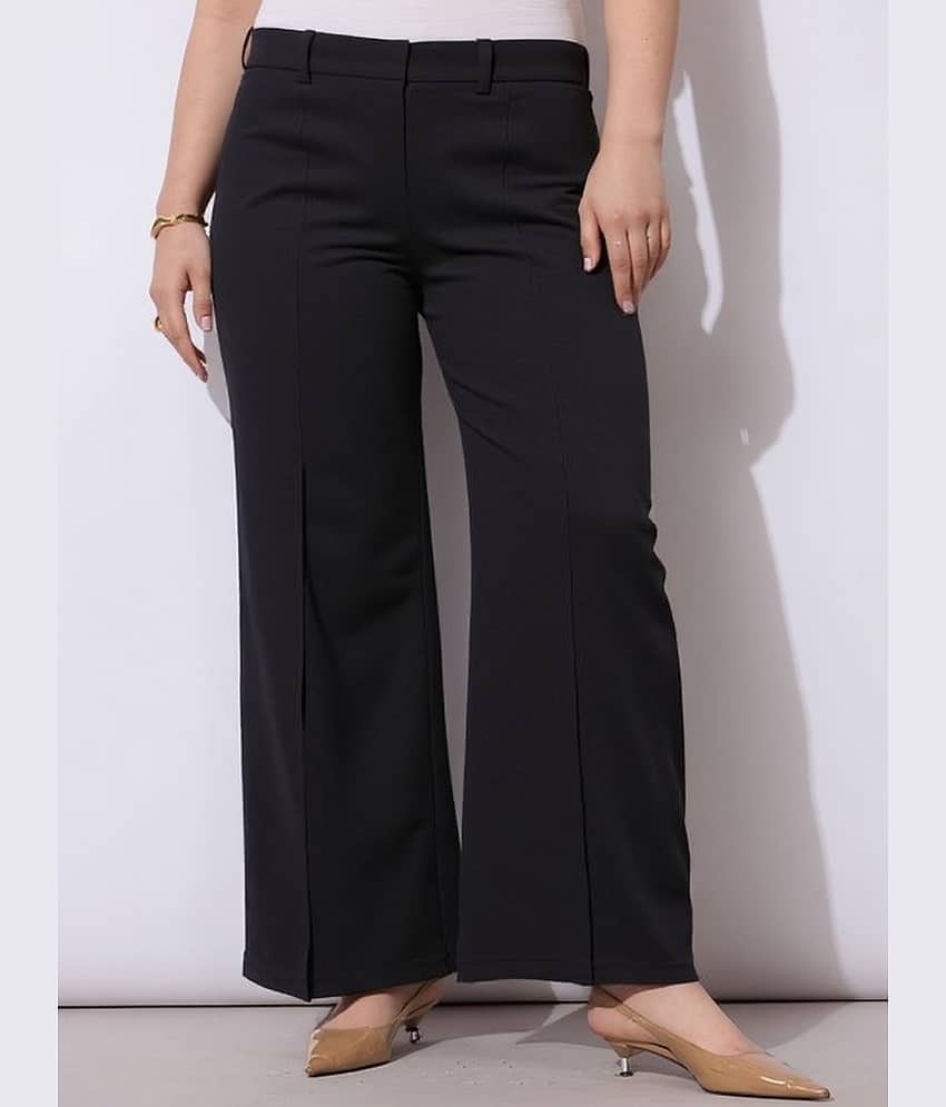 PLUS PARADISE Women Lycra Casual Trousers ( Black ) - Trousers | Buy online on ZillyBuy