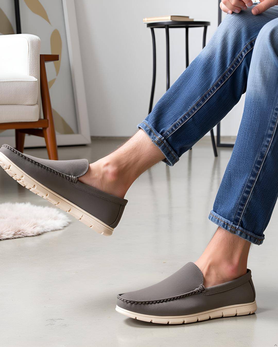 Prolific MHKL-CM476 Grey Men's Slip-on Shoes     			Prolific MHKL-CM476 Grey Men's Slip-on Shoes