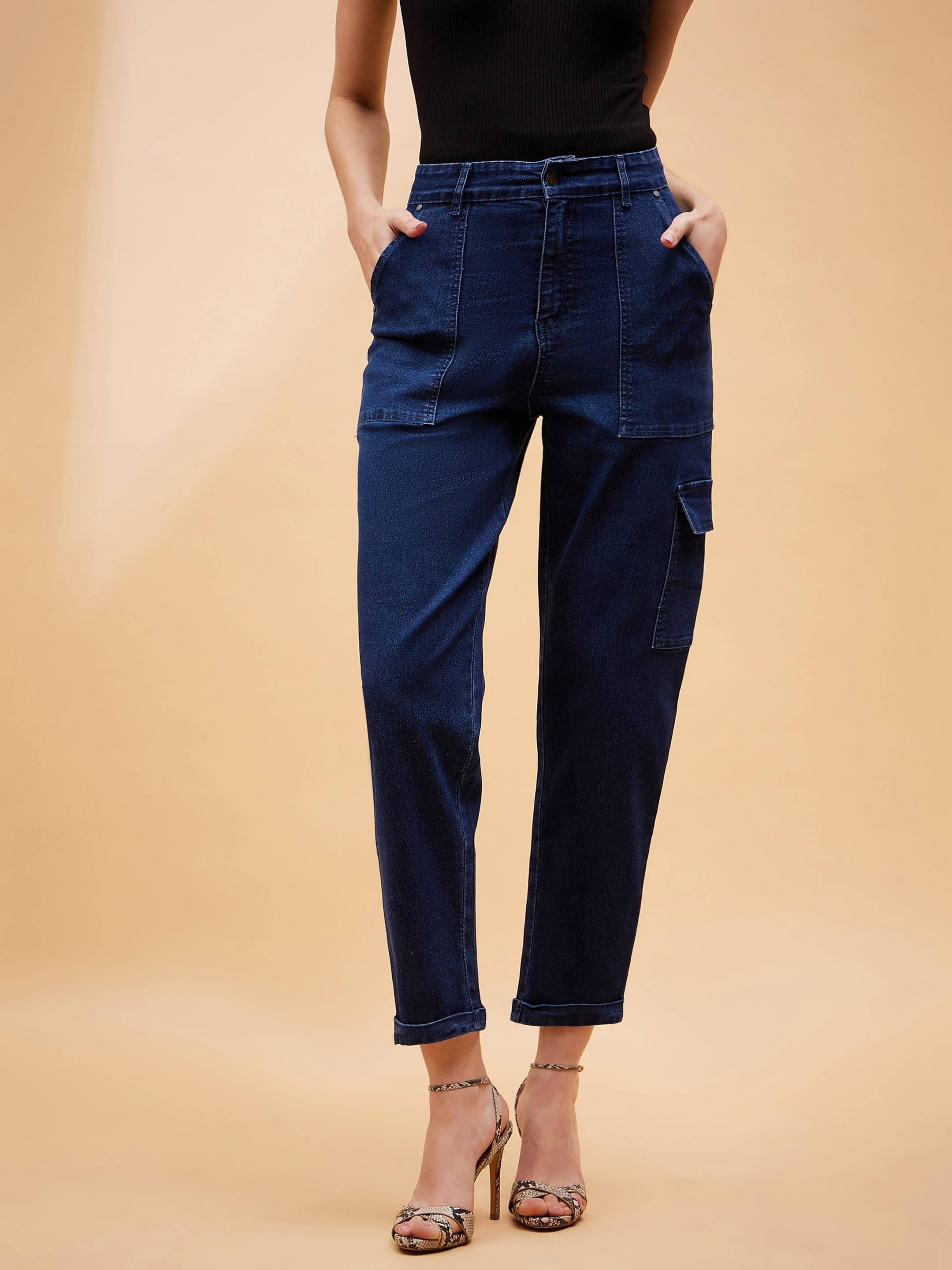     			SASSAFRAS BASICS Women's Regular Fit Mid-Rise Jeans ( Blue )