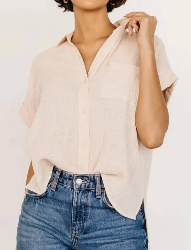     			SIDDHO HUM Women Solid Cotton Shirt ( Beige )