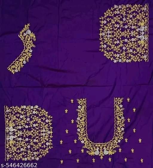 The White Rabbit Cotton Unstitched Unstitched Women's Blouse ( Purple ) The White Rabbit Cotton Unstitched Unstitched Women's Blouse ( Purple )
