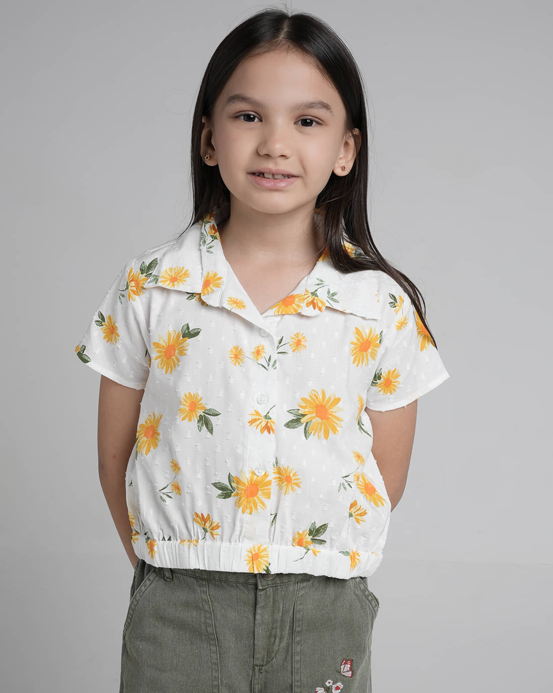     			Under Fourteen Only Pack of 1 Girls Cotton Top ( White )