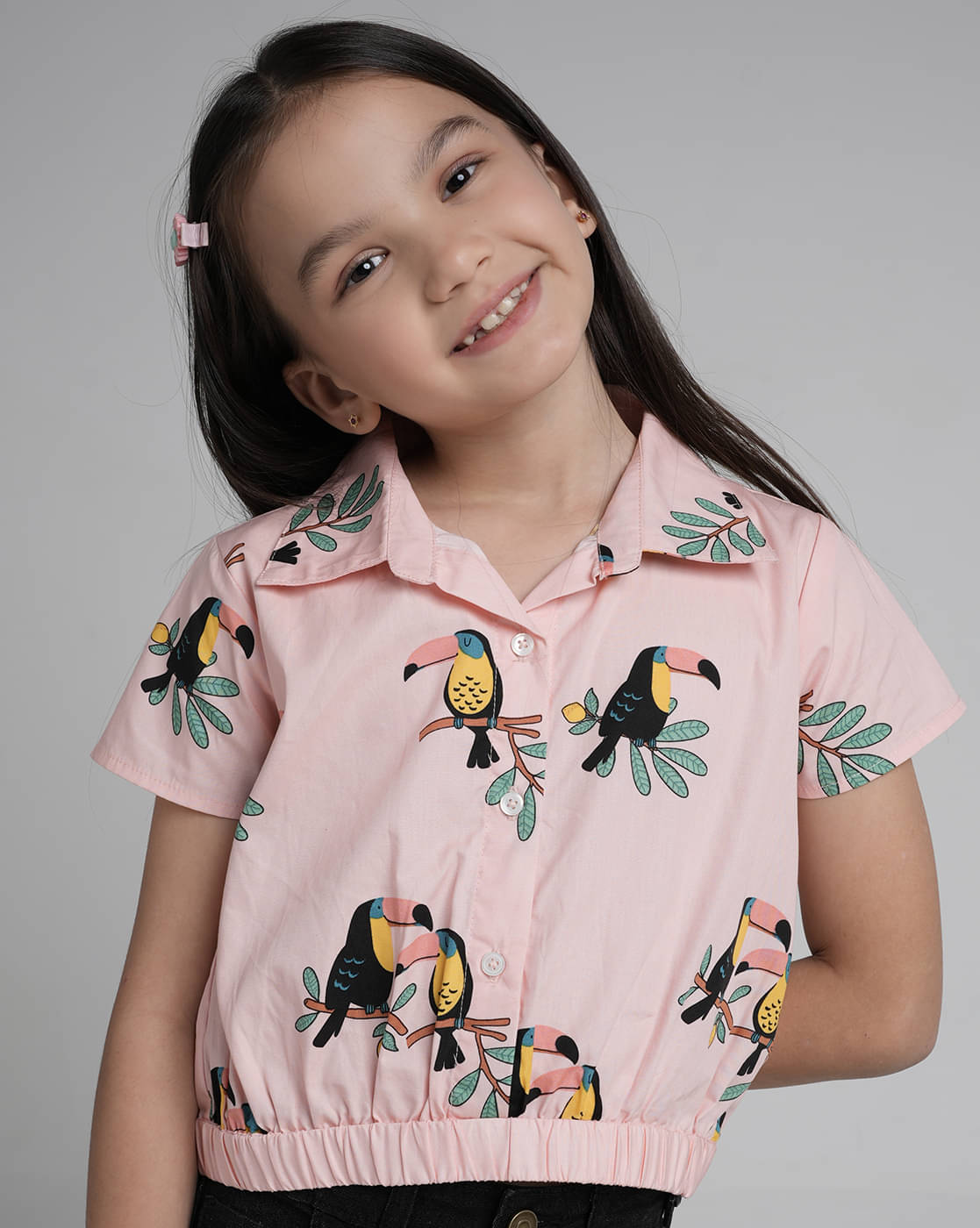     			Under Fourteen Only Pack of 1 Girls Cotton Top ( Peach )