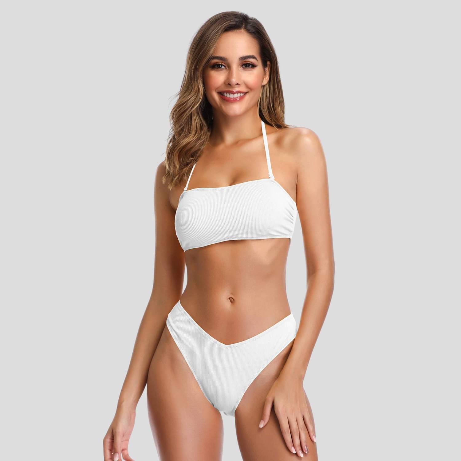     			Zerjama Nylon White Bikini -