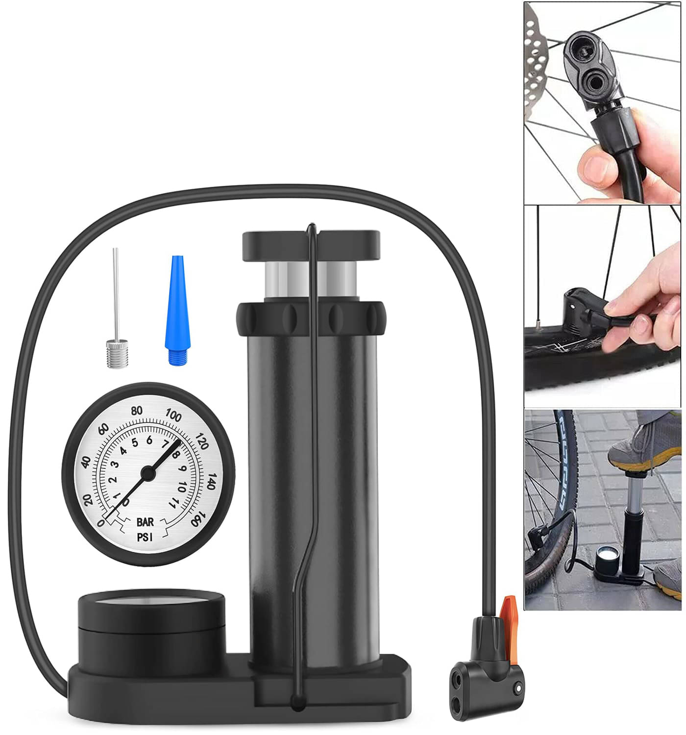     			ajrodeal - Foot Pump For Bicycles ( Pack of 1 )