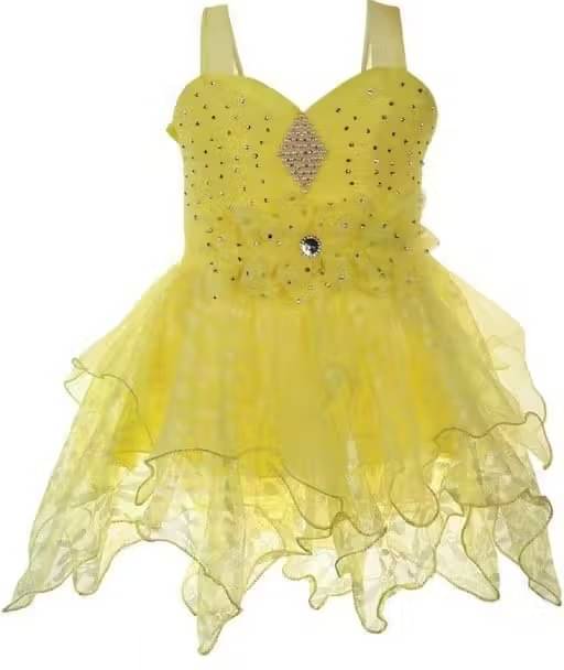     			samjho fashion Net Frock For Baby Girls ( Pack of 1 , Yellow )