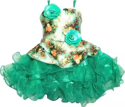     			samjho fashion Net Frock For Baby Girls ( Pack of 1 , Green )