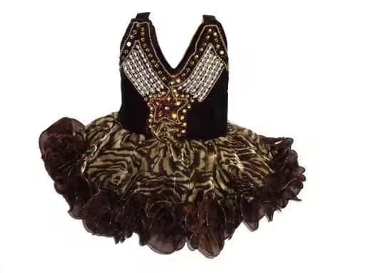     			samjho fashion Net Frock For Baby Girls ( Pack of 1 , Brown )