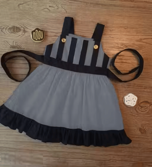 srapo Cotton Frock For Baby Girls ( Pack of 1 , Grey ) srapo Cotton Frock For Baby Girls ( Pack of 1 , Grey )