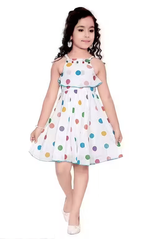 srapo Georgette Frock For Baby Girls ( Pack of 1 , White )     			srapo Georgette Frock For Baby Girls ( Pack of 1 , White )